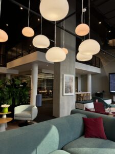 Collaboration spaces designed in the refreshed Western Office to foster social interactions and creativity.
